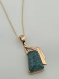 Free-Form Idaho Opal Triplet Pendant in 14k Yellow Gold